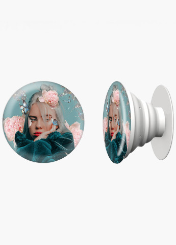 Попсокет (Popsockets) тримач для смартфону Біллі Айлиш (Billie Eilish) (8754-1601) Чорний MobiPrint (216748477)