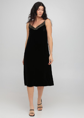 Чорна коктейльна плаття, сукня а-силует Drykorn однотонна