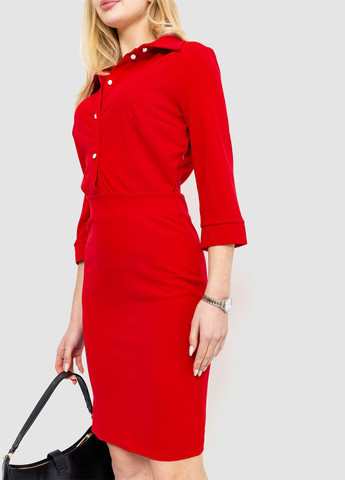 Красное кэжуал платье рубашка Ager однотонное