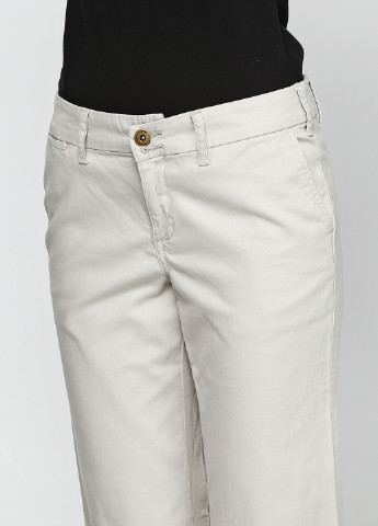 Светло-серые кэжуал демисезонные прямые брюки Gap