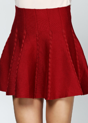 Темно-красная кэжуал юбка Luc & Ce