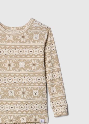 Бежевая всесезон пижама лонгслив + брюки Gap