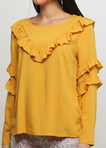 Желтая демисезонная блуза BRANDTEX COPENHAGEN