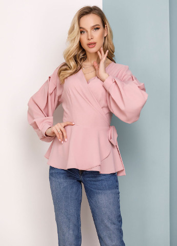 Розовая демисезонная блузы ISSA PLUS