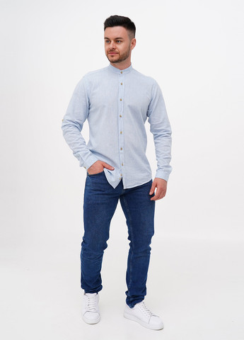 Голубой кэжуал рубашка меланж Trend Collection