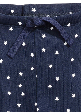 Штани H&M джогери темно-сині кежуали бавовна