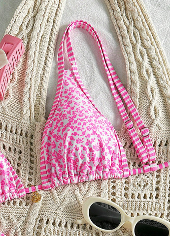 Білий літній купальник (ліф, трусики) бікіні SHEIN