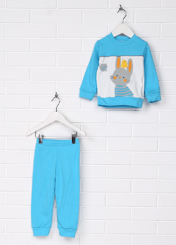 Бирюзовая всесезон пижама (свитшот, брюки) Baby Art