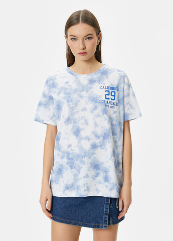 Блакитна літня футболка KOTON