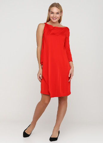 Яскраво-червона коктейльна сукня Givenchy однотонна