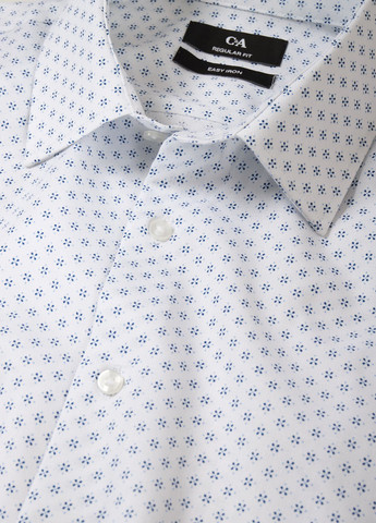 Белая классическая, кэжуал рубашка с рисунком C&A