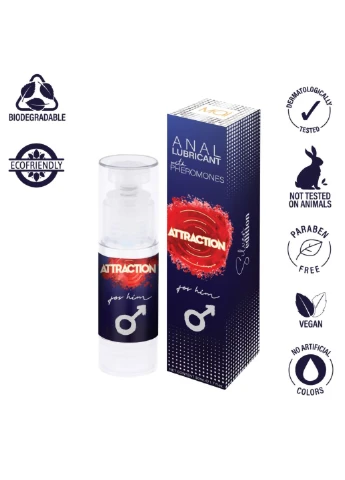 Масло для анального сексу Attraction Anal for Him (50 мл) на водній основі з феромонами MAI (254151729)