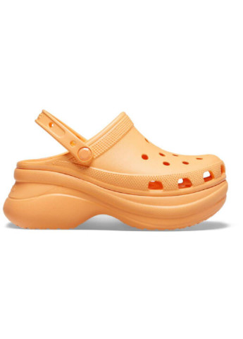 Оранжевые сабо Crocs на платформе