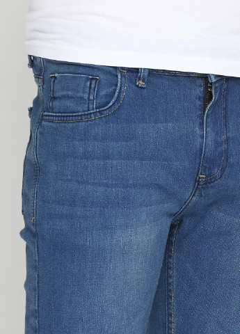 Джинси NESCOLY середня талія блакитні джинсові