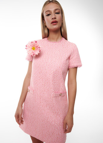 Розовое кэжуал платье Mohito однотонное