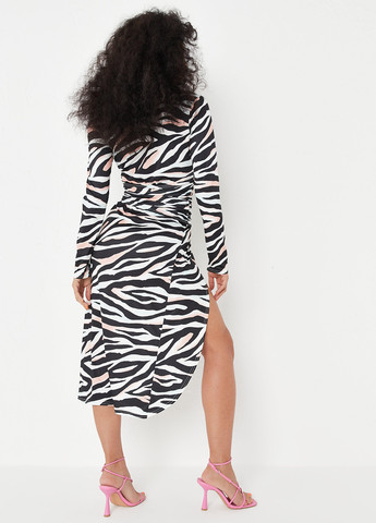 Черно-белое кэжуал платье Missguided зебра