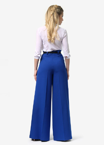 Синие кэжуал демисезонные палаццо брюки Lila Kass