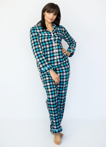 Темно-бирюзовая всесезон пижама (рубашка, брюки) M & G