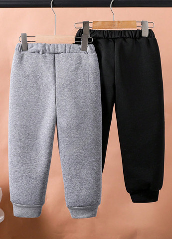 Комбинированные спортивные зимние брюки джоггеры SHEIN