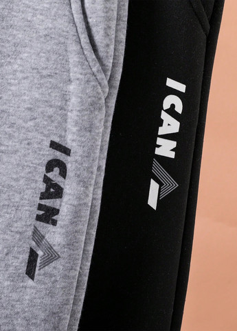 Комбинированные спортивные зимние брюки джоггеры SHEIN