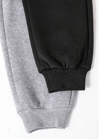 Комбинированные спортивные зимние брюки джоггеры SHEIN