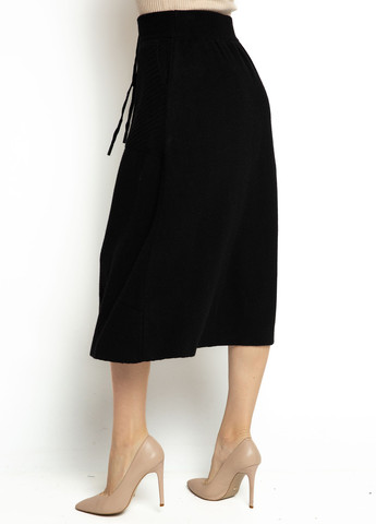 Черная кэжуал однотонная юбка Time of Style а-силуэта (трапеция)