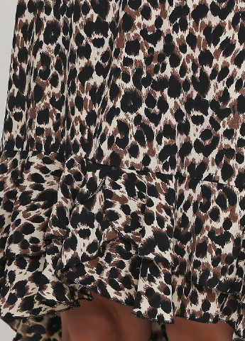 Коричневая кэжуал леопардовая юбка Made in Italy