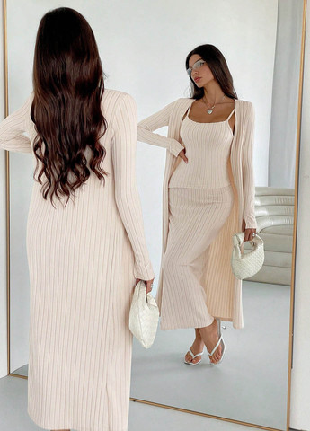 Костюм (майка, кардиган, спідниця) SHEIN (366091018)