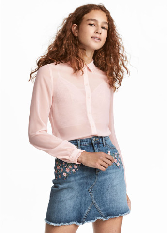Светло-розовая блуза ERDEM x H&M