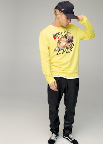 Жовтий світшот чоловічий basic /no flis/ YAPPI (252386566)