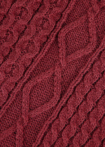 Бордовое кэжуал платье платье-свитер SHEIN однотонное