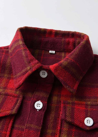 Красная кэжуал рубашка в клетку SHEIN