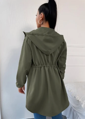 Оливкова (хакі) демісезонна куртка SHEIN