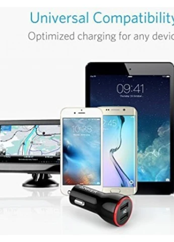 Зарядний пристрій PowerDrive 2 24W 2xUSB V3 (Black) (A2310G11) Anker (216637544)
