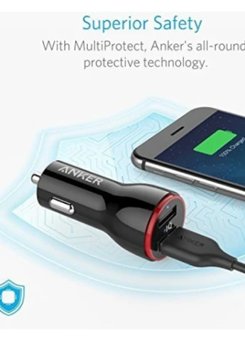 Зарядний пристрій PowerDrive 2 24W 2xUSB V3 (Black) (A2310G11) Anker (216637544)