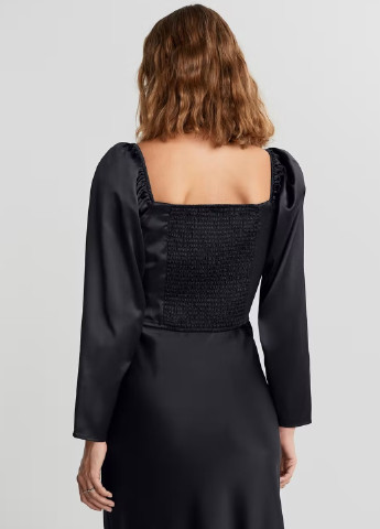 Черная демисезонная блуза Gina Tricot