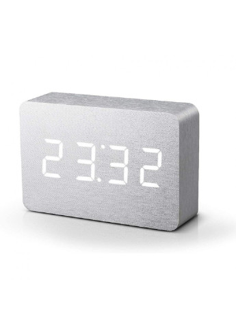 Смарт-будильник з термометром "BRICK"; білий алюміній Gingko (210962540)