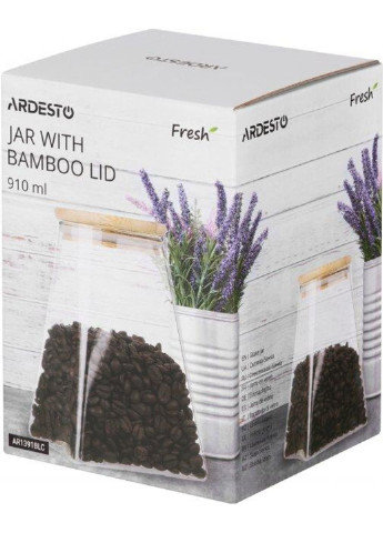 Банка для зберігання Ardesto Fresh Конус AR-1391-BLC 910 мл No Brand (253626383)