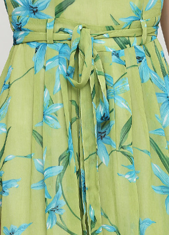 Світло-зелена кежуал сукня BGL з квітковим принтом