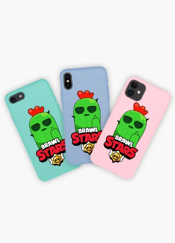 Чохол силіконовий Apple Iphone X Спайк Бравл Старс (Spike Brawl Stars) (6129-1013) MobiPrint (219284656)