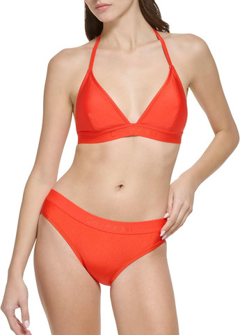 Красный летний купальник (лиф, трусики) раздельный, бикини Calvin Klein