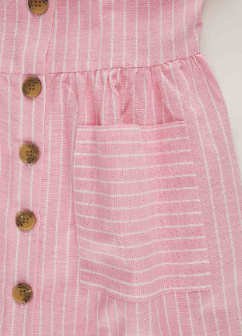 Светло-розовое кэжуал платье клеш DeFacto