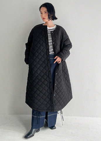 Чорний зимній комплект (жилет, куртка) SHEIN