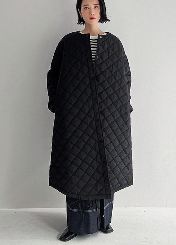 Чорний зимній комплект (жилет, куртка) SHEIN