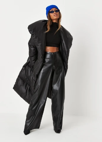 Черный зимний Пуховик Missguided