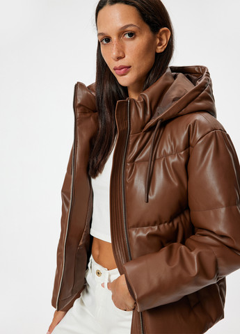 Коричневая демисезонная куртка KOTON