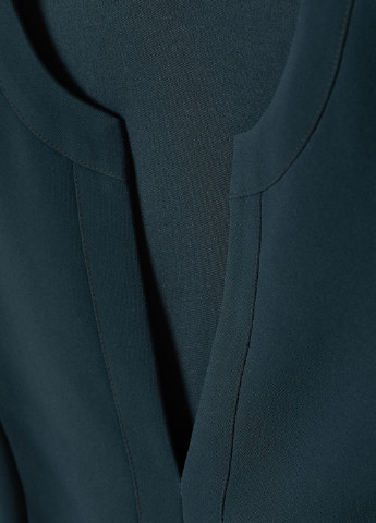 Темно-зеленое вечернее платье с v-образным вырезом H&M однотонное