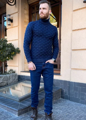 Темно-синій демісезонний светр Ager