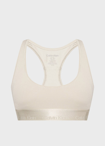 Светло-бежевый топ бюстгальтер Calvin Klein без косточек хлопок