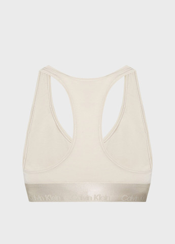Светло-бежевый топ бюстгальтер Calvin Klein без косточек хлопок